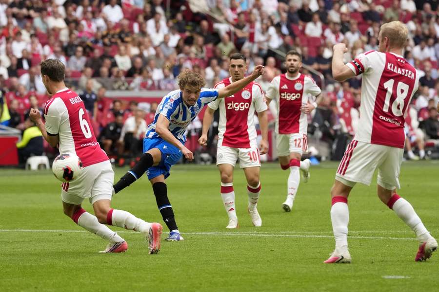 Jacob Trenskow scores the 2-1 for Heerenveen against Ajax Jacob Trenskow scores the 2-1 for Heerenveen against Ajax