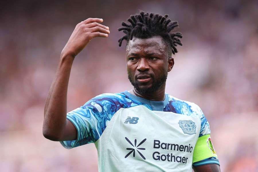 Bayer Leverkusen defender Edmond Tapsoba. Bayer Leverkusen defender Edmond Tapsoba.