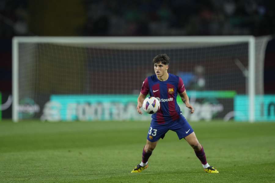 Cubarsí in actie tijdens een wedstrijd van Barcelona