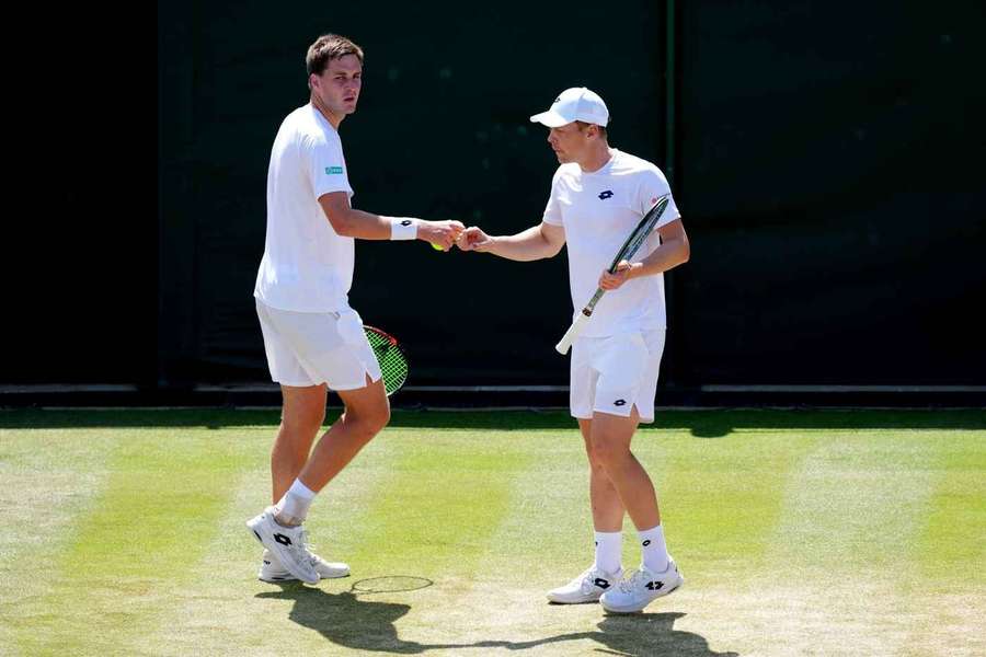 Heliovaara (right) and Patten's US Open lasted one match Heliovaara (right) and Patten's US Open lasted one match