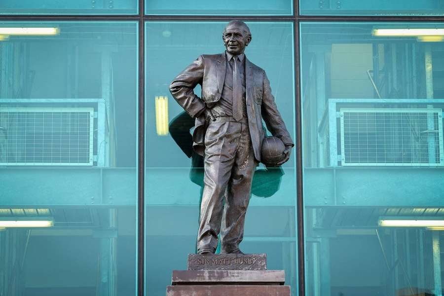 The Sir Matt Busby statue outside Old Trafford