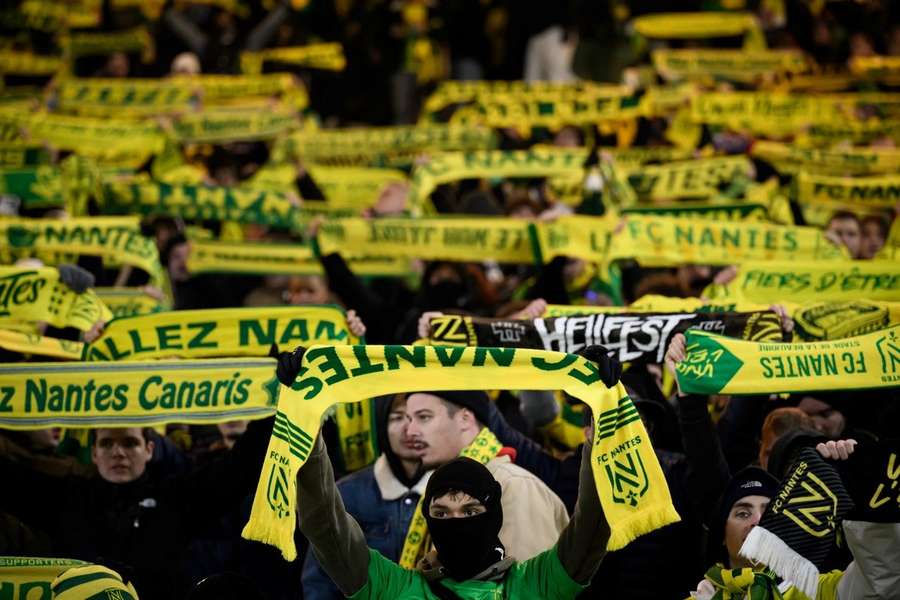 Les supporters Nantais à la Beaujoire.