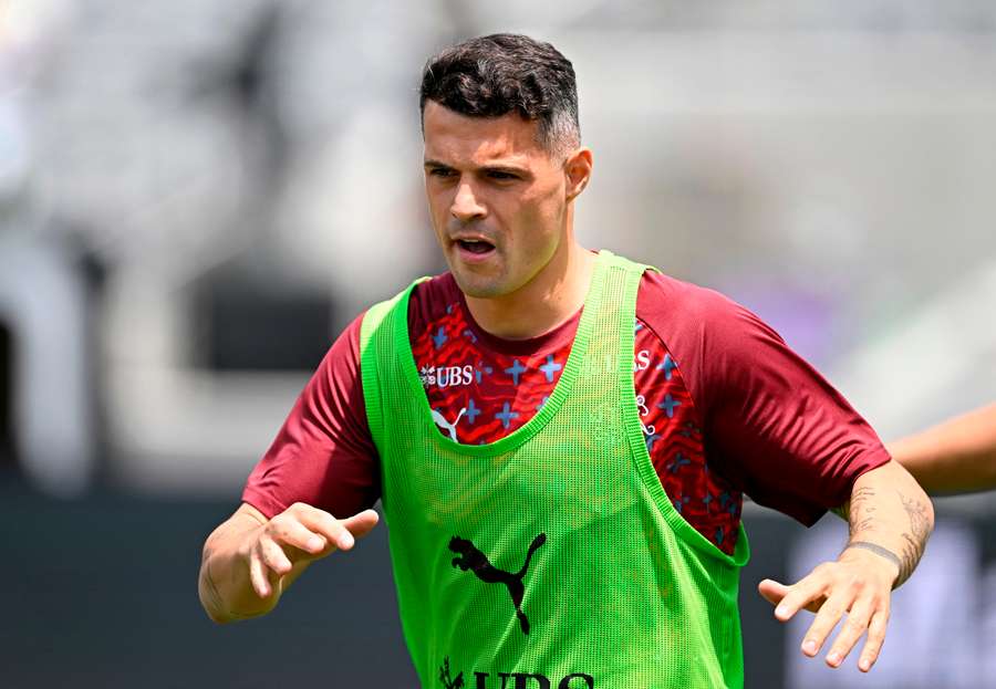 Granit Xhaka im Schweizer Training Granit Xhaka im Schweizer Training