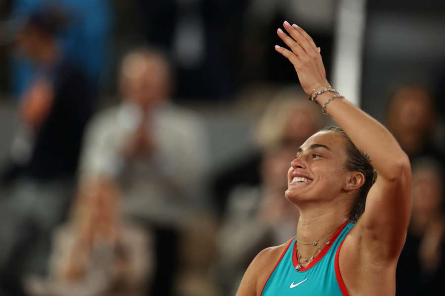 Aryna Sabalenka ist nach ihrer Leistung überglücklich