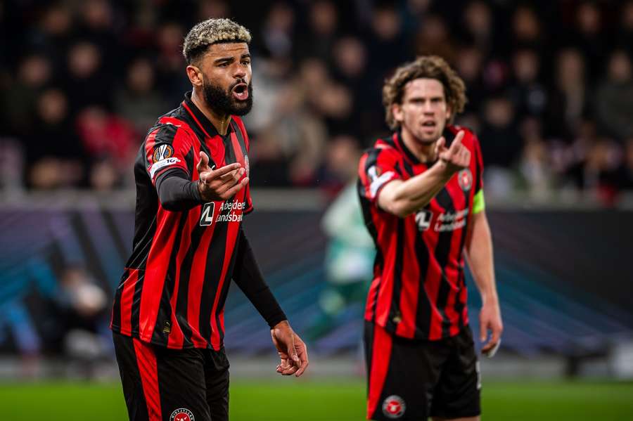 Phillip Billing was sent off shortly before the end. 