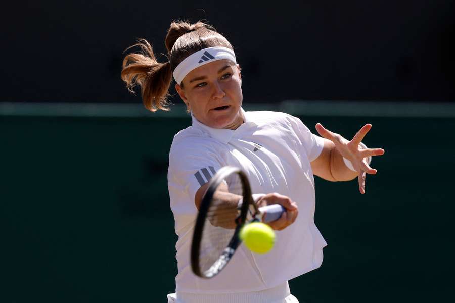 Czech Republic's Karolina Muchova in action during her fourth-round match against Barbora Krejcikova Czech Republic's Karolina Muchova in action during her fourth-round match against Barbora Krejcikova