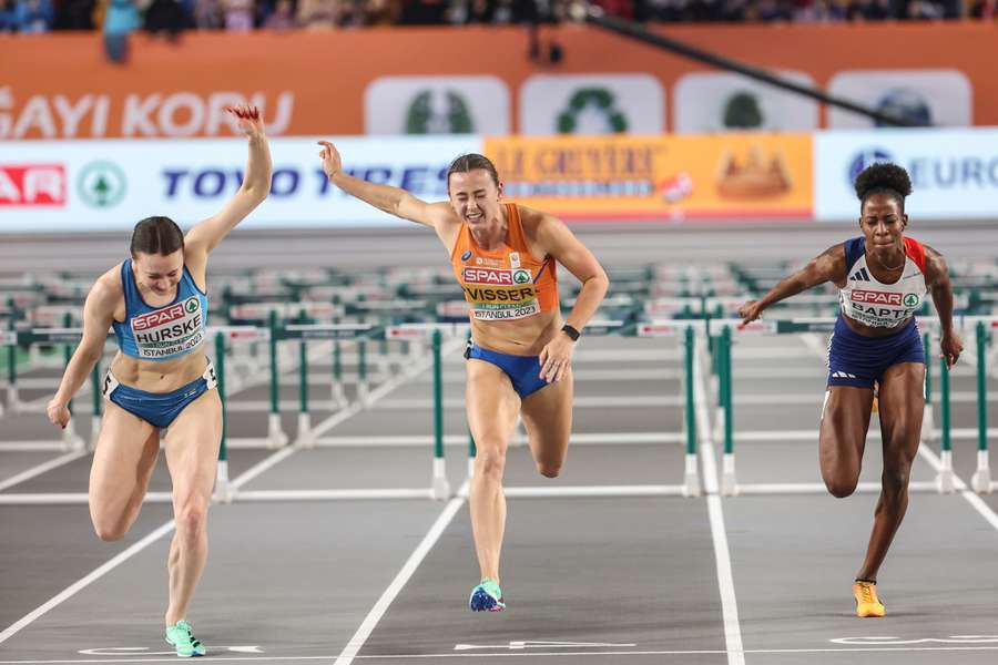 Na twee keer EK-goud nu zilver voor Visser op 60 meter horden