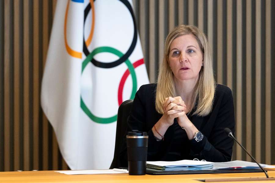 IOC-Präsidentin Kirsty Coventry auf der Sitzung in Lausanne IOC-Präsidentin Kirsty Coventry auf der Sitzung in Lausanne