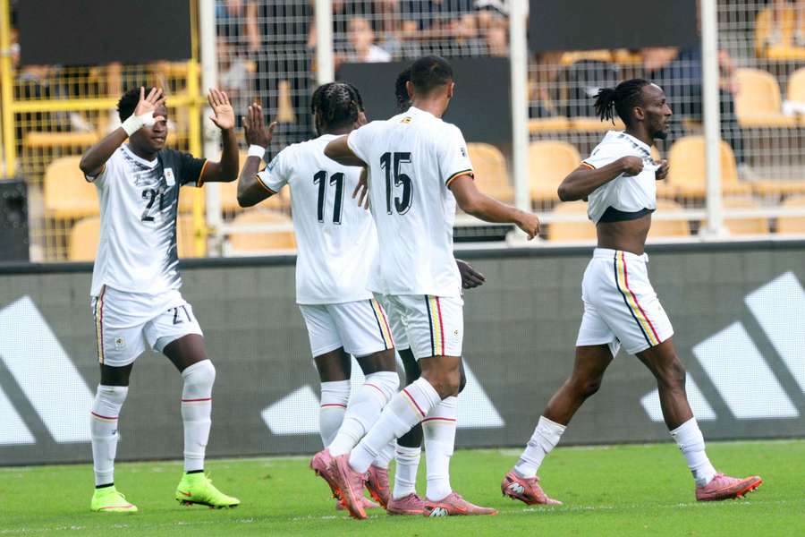 Uganda's players celebrate during a 2026 FIFA World Cup qualifying match against Algeria Uganda's players celebrate during a 2026 FIFA World Cup qualifying match against Algeria