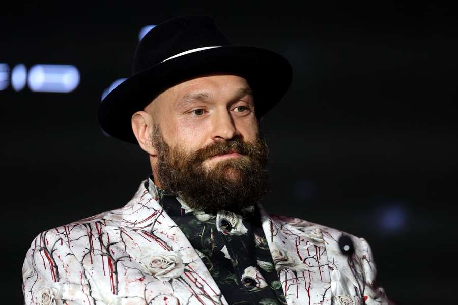 Tyson Fury during a press conference