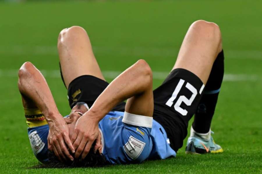Edinson Cavani and Uruguay were distraught after being knocked out of the World Cup