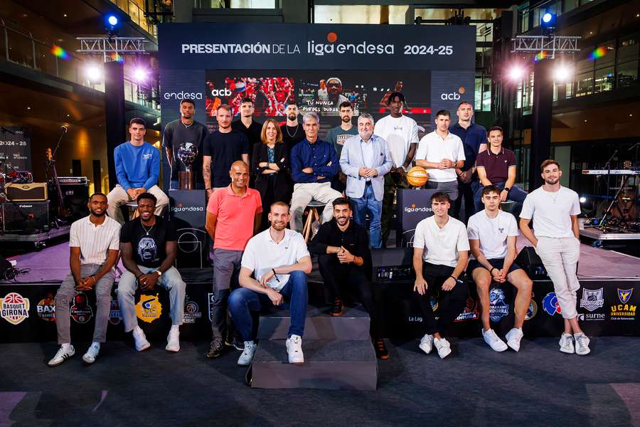 Los protagonistas de la presentación de la liga acb 24/25