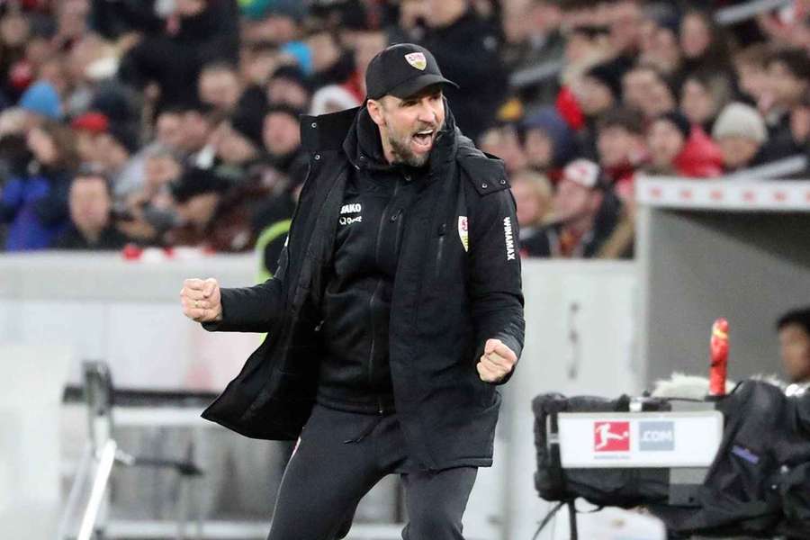 Ein Bild, das uns noch länger erhalten bleibt? Sebastian Hoeneß in Jubelpose beim VfB