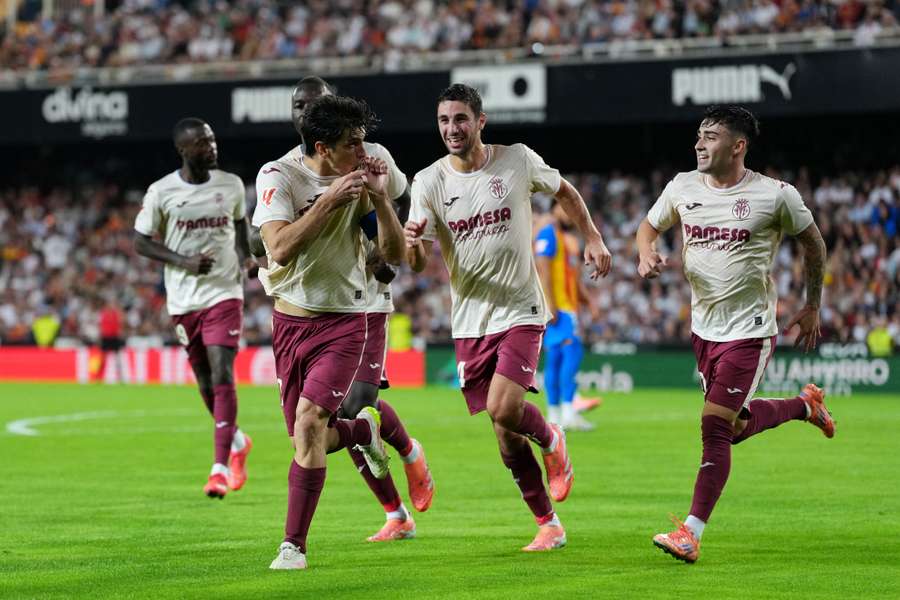 Gerard Moreno celebrates his goal Gerard Moreno celebrates his goal