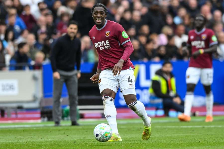 Axel Disasi de West Ham lors du match contre Arsenal en mai 2026 Axel Disasi de West Ham lors du match contre Arsenal en mai 2026