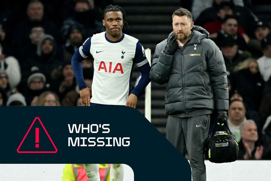 Tottenham's Destiny Udogie hobbled off with a hamstring injury against Wolves