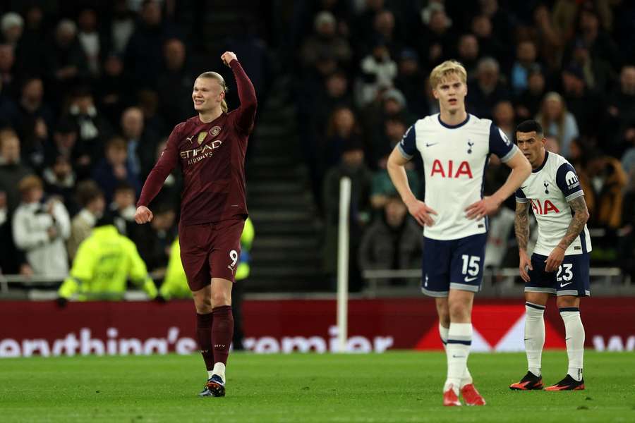 Haaland on target as Man City battle for rare win at Tottenham