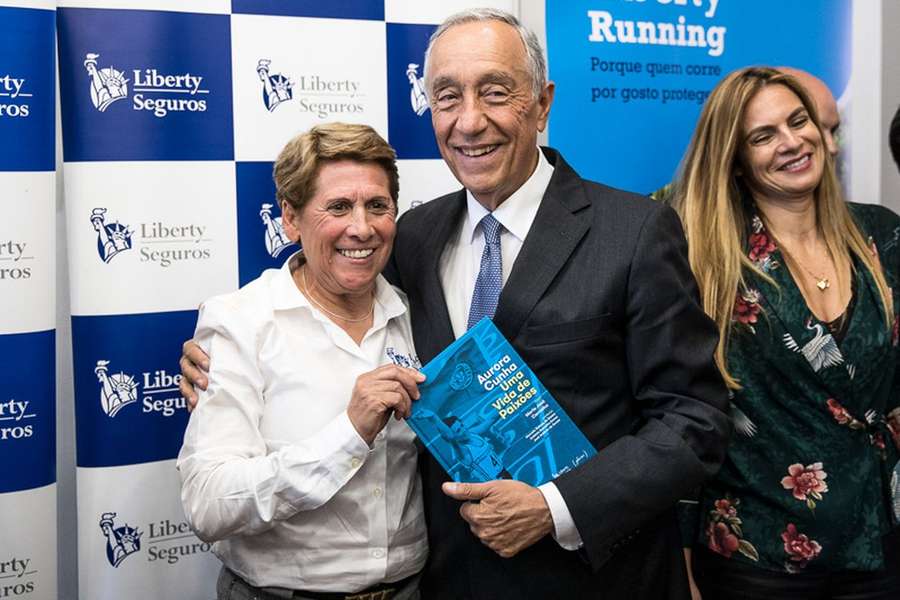 Aurora Cunha com Marcelo Rebelo de Sousa