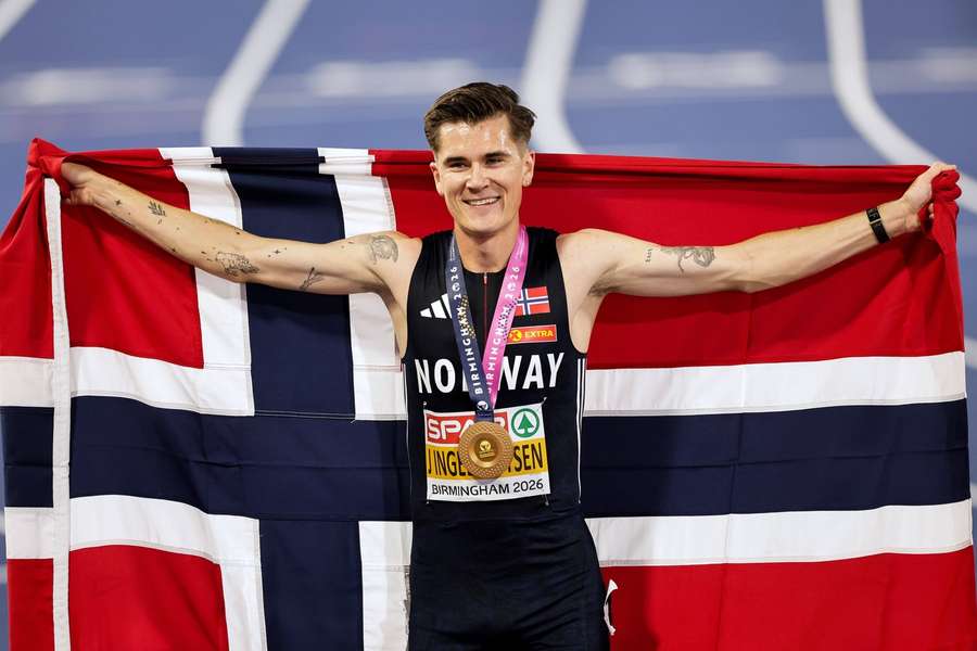 Jakob Ingebrigtsen foi novamente campeão da Europa dos 5.000 metros Jakob Ingebrigtsen foi novamente campeão da Europa dos 5.000 metros