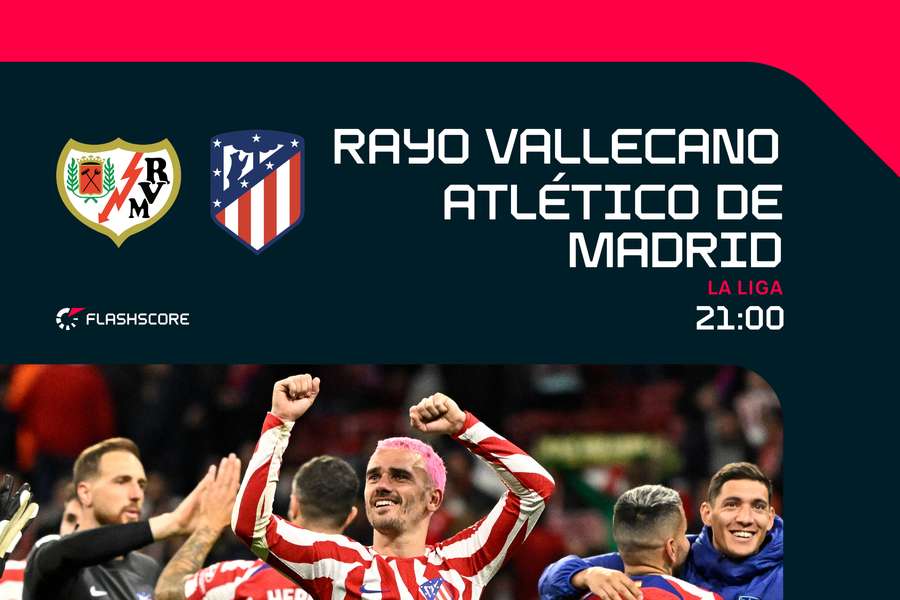 El Atlético se mide al Rayo en Vallecas