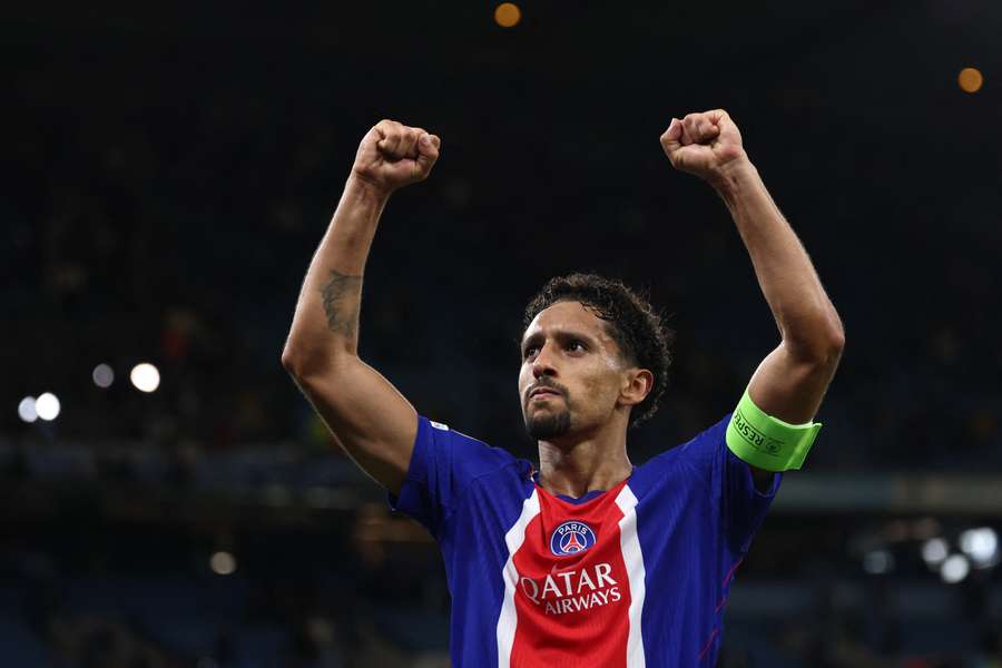 Marquinhos festeggia la vittoria