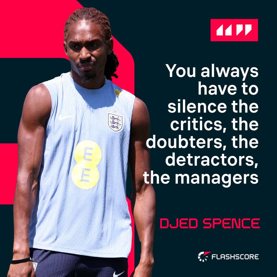 Spence speaking about proving people wrong Spence speaking about proving people wrong