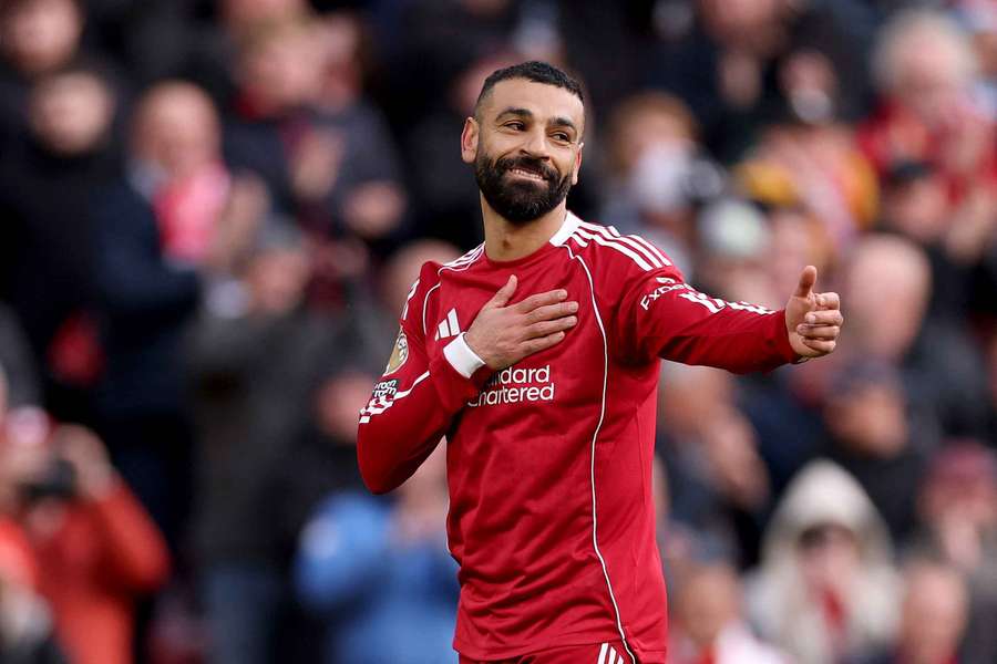 Mohamed Salah en Premier League samedi.