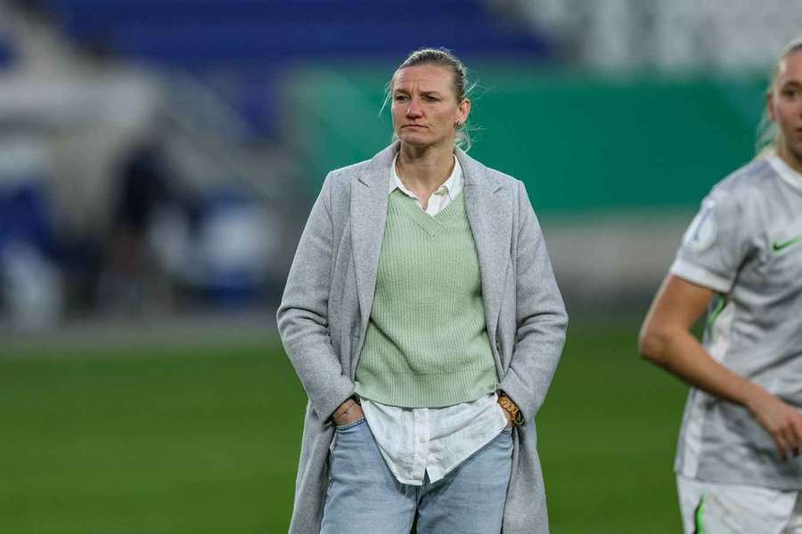 Alexandra Popp nach dem Wolfsburger Sieg gegen Jena Alexandra Popp nach dem Wolfsburger Sieg gegen Jena