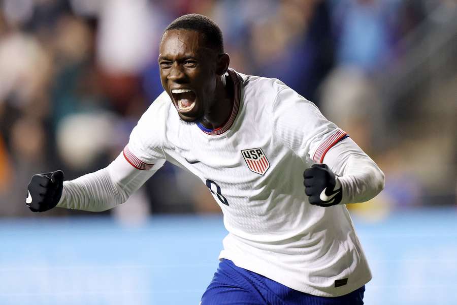 Balogun celebra su gol Balogun celebra su gol