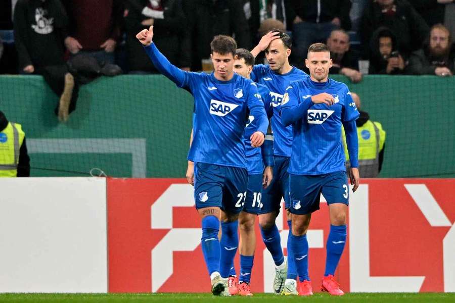 Adam Hlozek scored twice for Hoffenheim in their 4-3 win over RB Leipzig