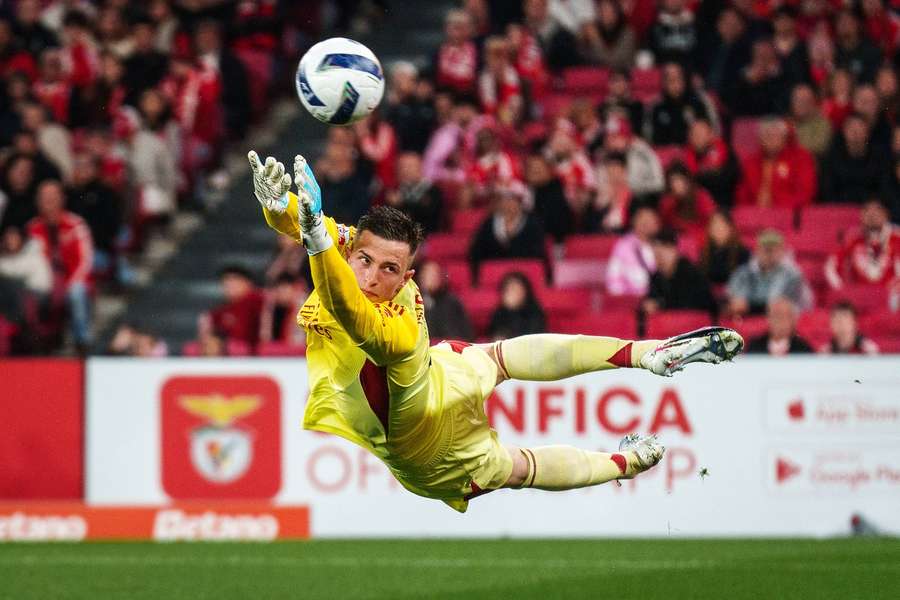 Anatoliy Trubin, guarda-redes ucraniano de 24 anos do Benfica Anatoliy Trubin, guarda-redes ucraniano de 24 anos do Benfica
