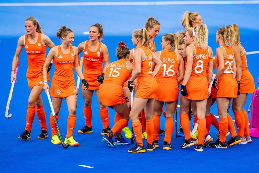 Oranje tijdens de wedstrijd tegen Duitsland