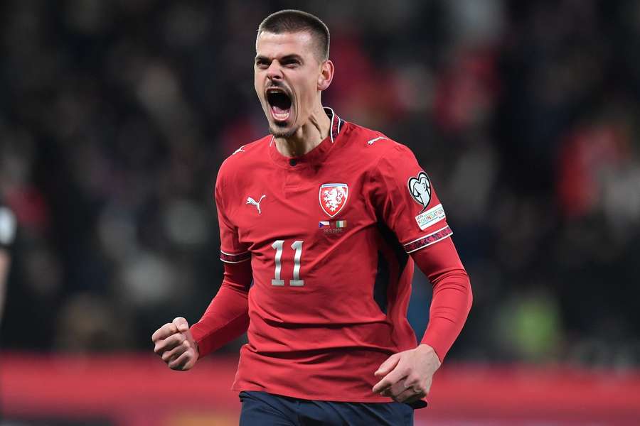 Czech Republic's Jan Kliment reacts after scoring during the penalty shootout Czech Republic's Jan Kliment reacts after scoring during the penalty shootout