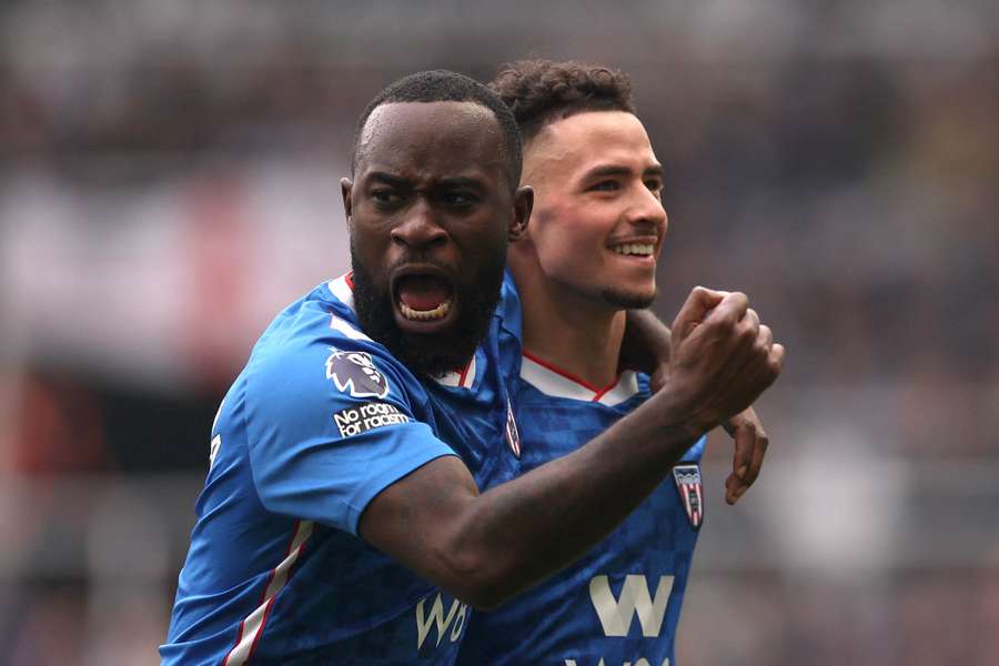 Sunderland's Lutsharel Geertruida celebrates Chemsdine Talbi's goal against Newcastle United Sunderland's Lutsharel Geertruida celebrates Chemsdine Talbi's goal against Newcastle United