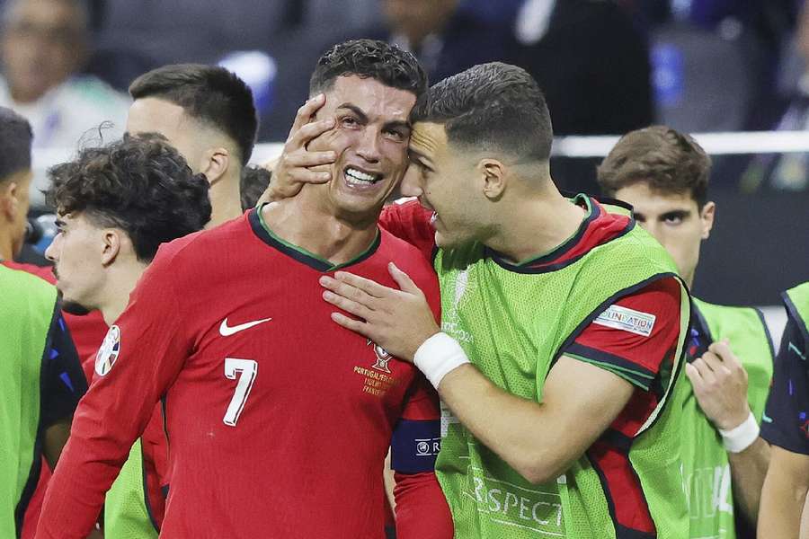 Ronaldo was in tears with 15 minutes to go