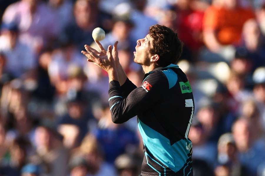 New Zealand's Mitchel Santner took the big wicket of Jos Buttler