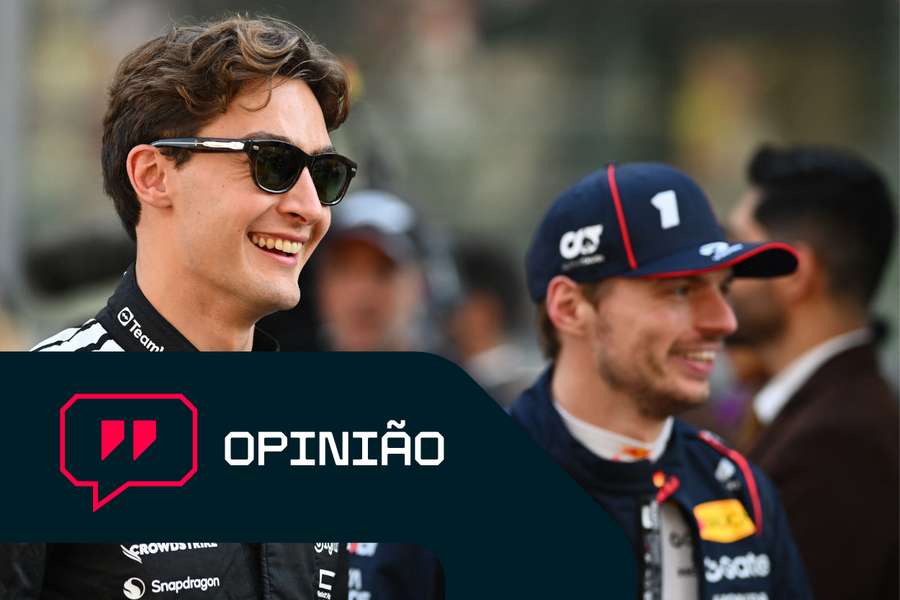 George Russell e Max Verstappen