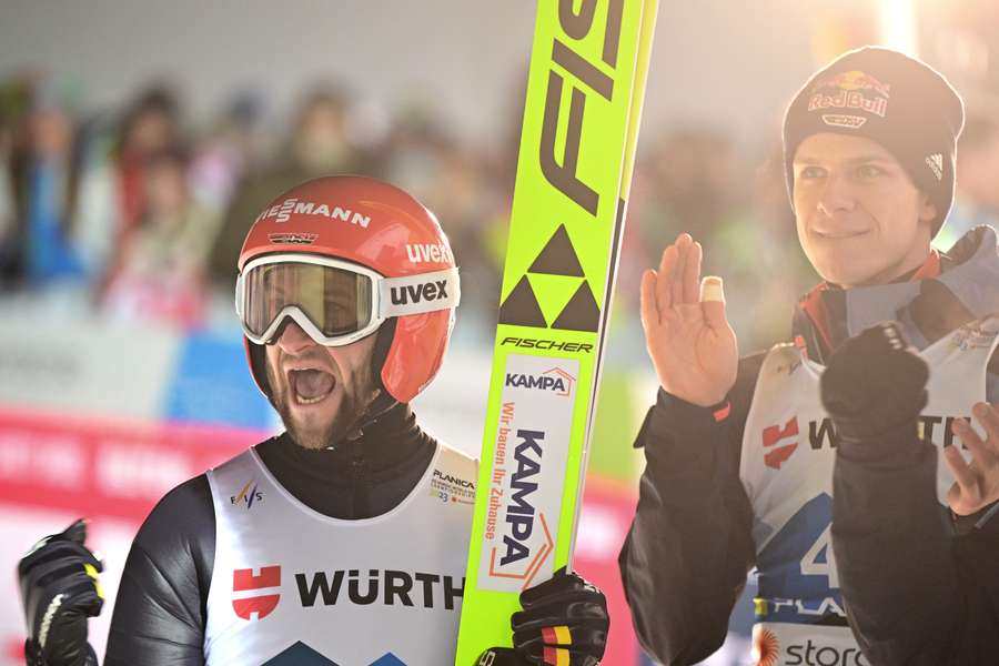 Markus Eisenbichler (li.) und Andreas Wellinger (re.)