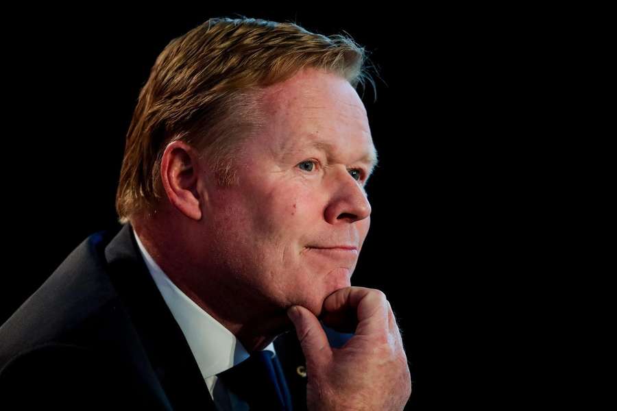 Koeman tijdens zijn presentatie als bondscoach op 23 januari