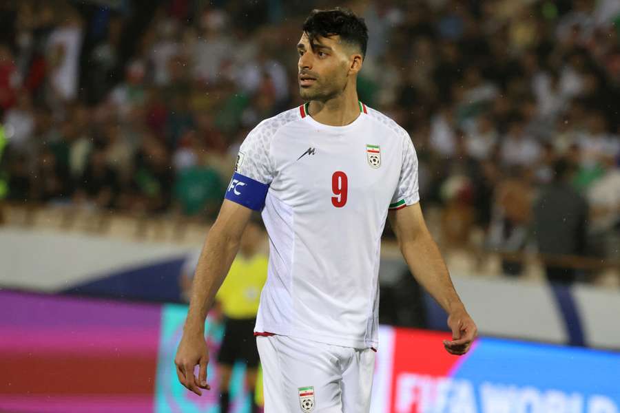 Atacantul Iranului #09 Mehdi Taremi în timpul preliminariilor zonei Asia pentru Cupa Mondială FIFA 2026
