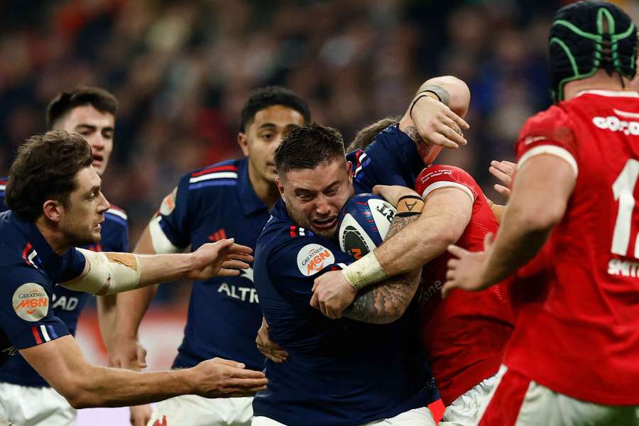 France's Julien Marchand battles through against Wales