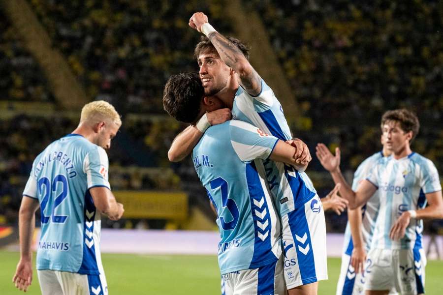 David Larrubia celebra su gol en el partido de ida David Larrubia celebra su gol en el partido de ida
