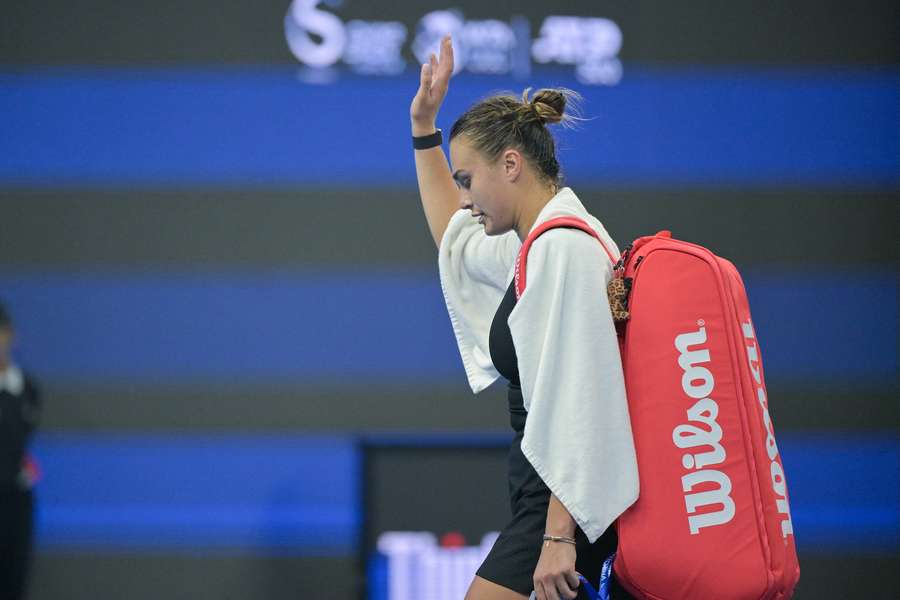 Sabalenka leaves the court in Beijing