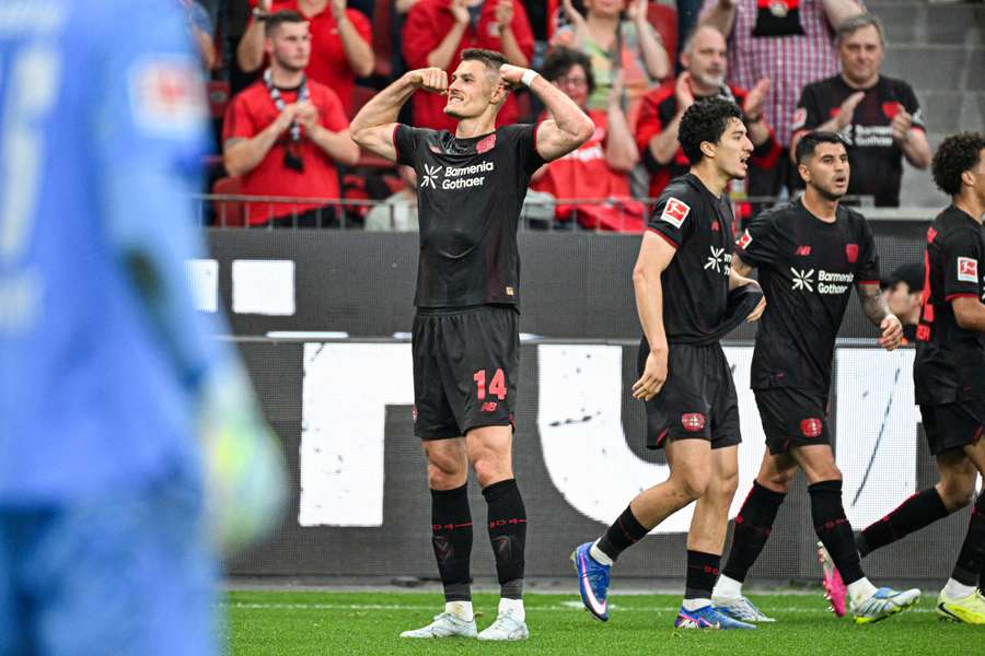 Patrik Schick dal proti Lipsku tři góly.