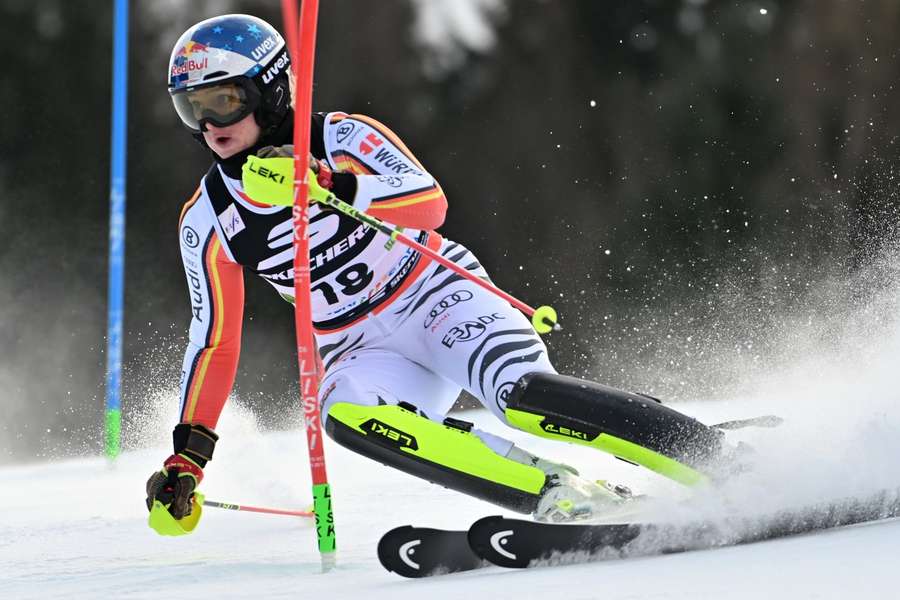Emma Aicher hatte nach dem ersten Durchgang in Kranjska Gora noch aussichtsreich im Rennen gelegen.