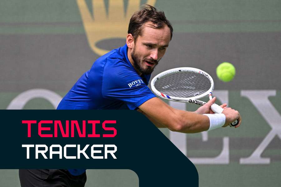 Medvedev is in fourth-round action this morning Medvedev is in fourth-round action this morning