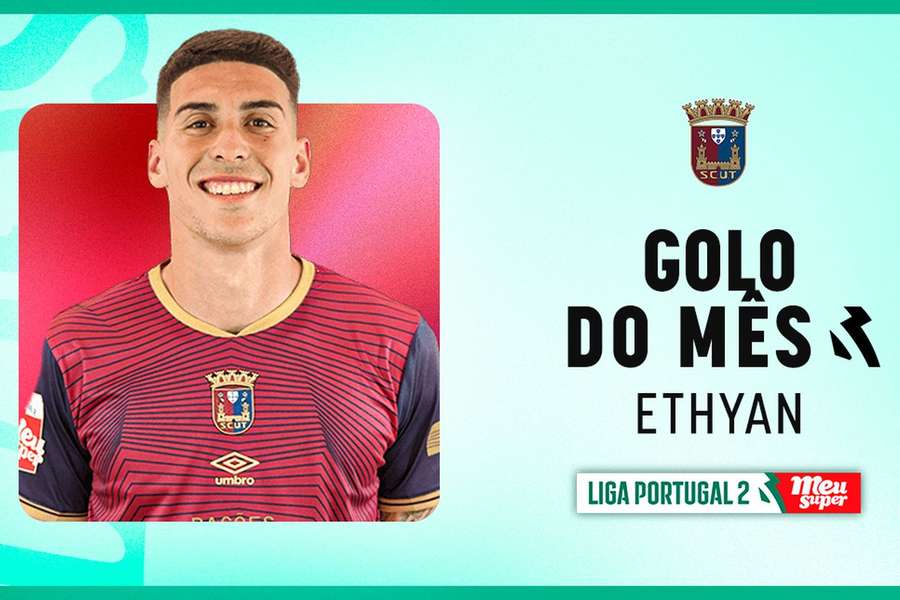 Ethyan marcou o melhor golo do mês de maio na Liga 2