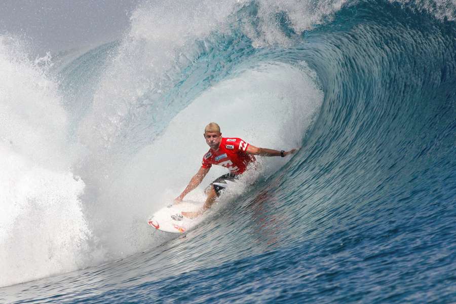 Australian surfer Mick Fanning rides a wave at Teahupo'o back in 2008