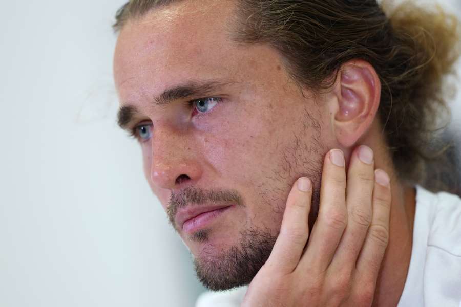 Alexander Zverev em conferência de imprensa