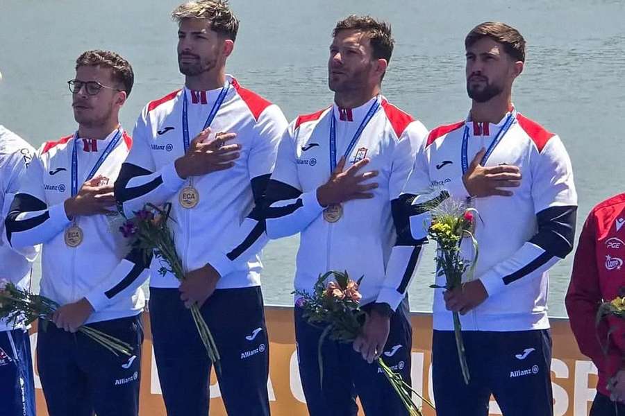Gustavo Gonçalves, João Ribeiro, Messias Baptista e Pedro Casinha conquistaram o bronze Gustavo Gonçalves, João Ribeiro, Messias Baptista e Pedro Casinha conquistaram o bronze
